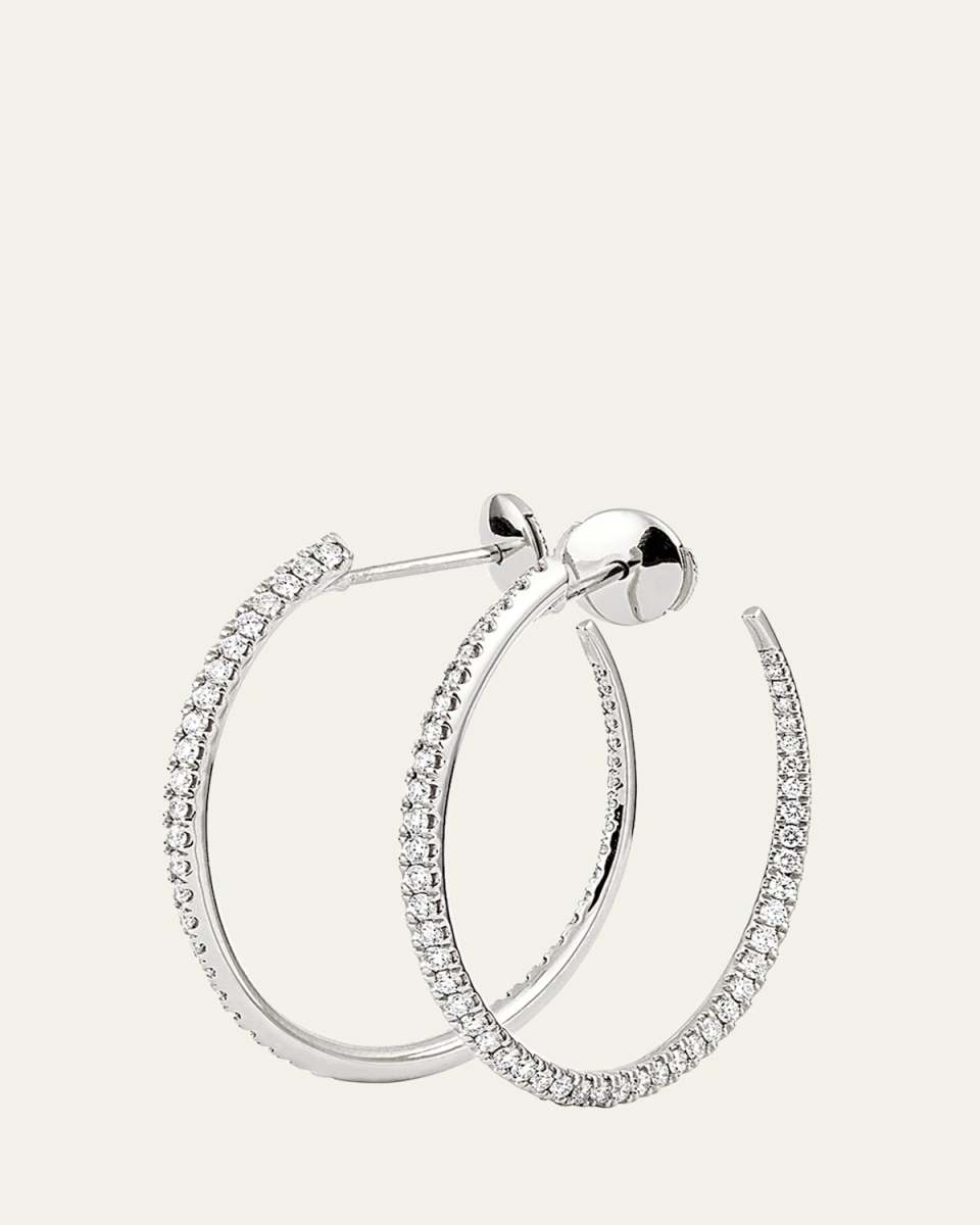The Twisted Creoles, 30 mm, in White Gold and White Diamonds